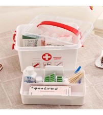 Large Family Medicine Box Plastic Multi-Layer First Aid Box